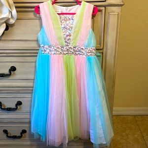 Bonnie Jean little girl’s dress. 100% polyester. no stains or tears.